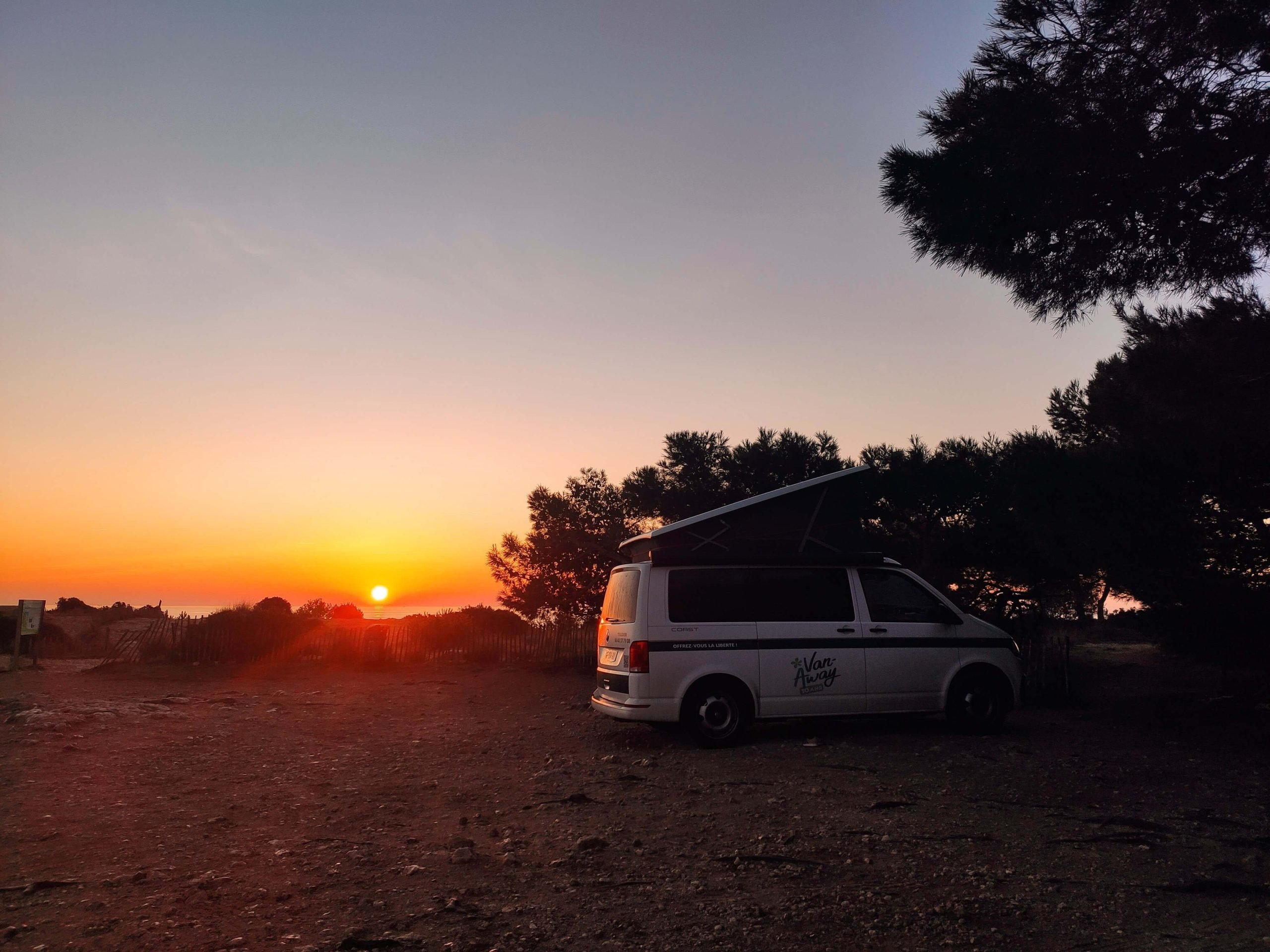 van california sunset nature