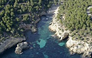 Cala Flaco parking Campervan location van Majorque