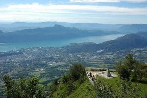 lac du bourget circuit itinérant en camping dans les alpes