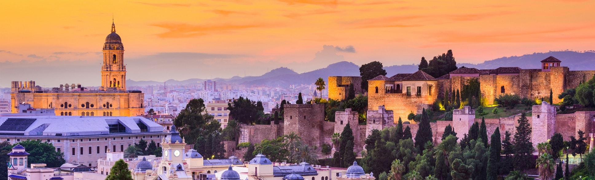 malaga, spain skyline