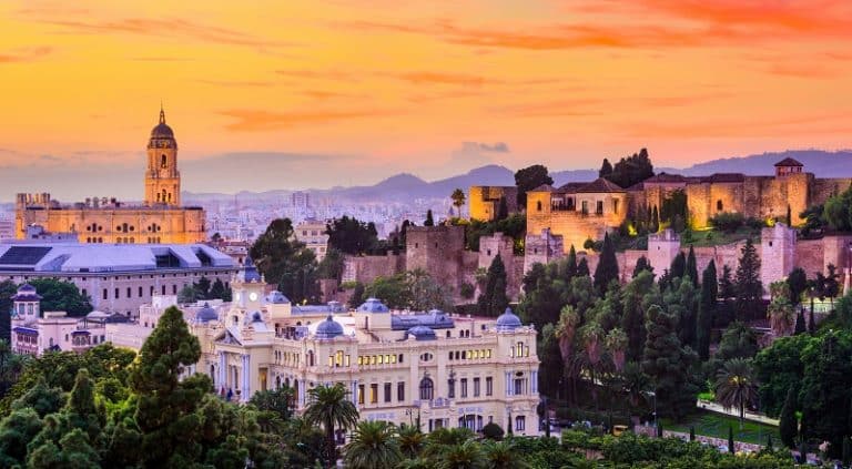 malaga, spain skyline